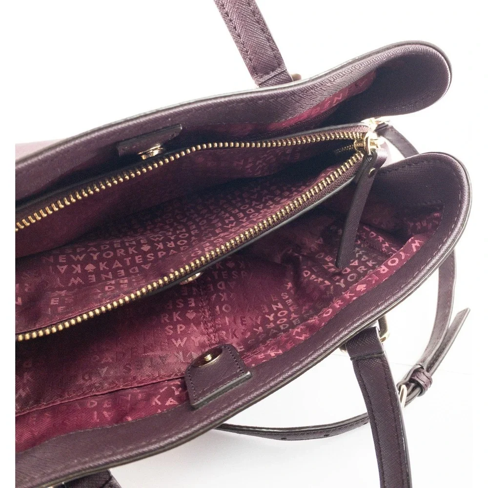 Kate Spade Laurel Way Evangelie Crossbody Bag, Mahogany Mulled Wine Plum Leather
